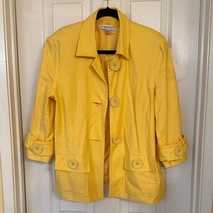 Coldwater Creek Women's Yellow Trench Coat